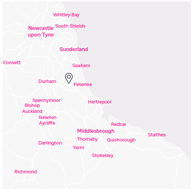 Peterlee office map